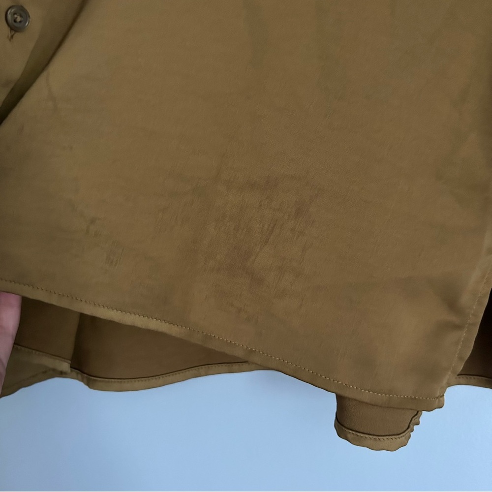 [a new day] Mustard Yellow Silky Top - Picture 9 of 11